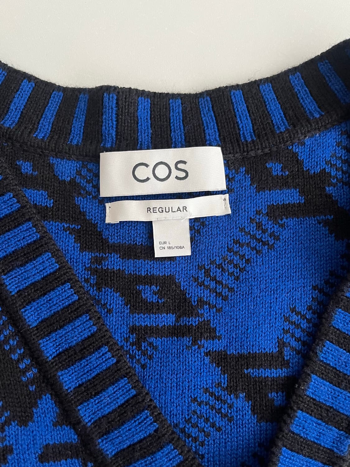 L) 코스 COS 자카드 니트 베스트 블루 상품이미지4