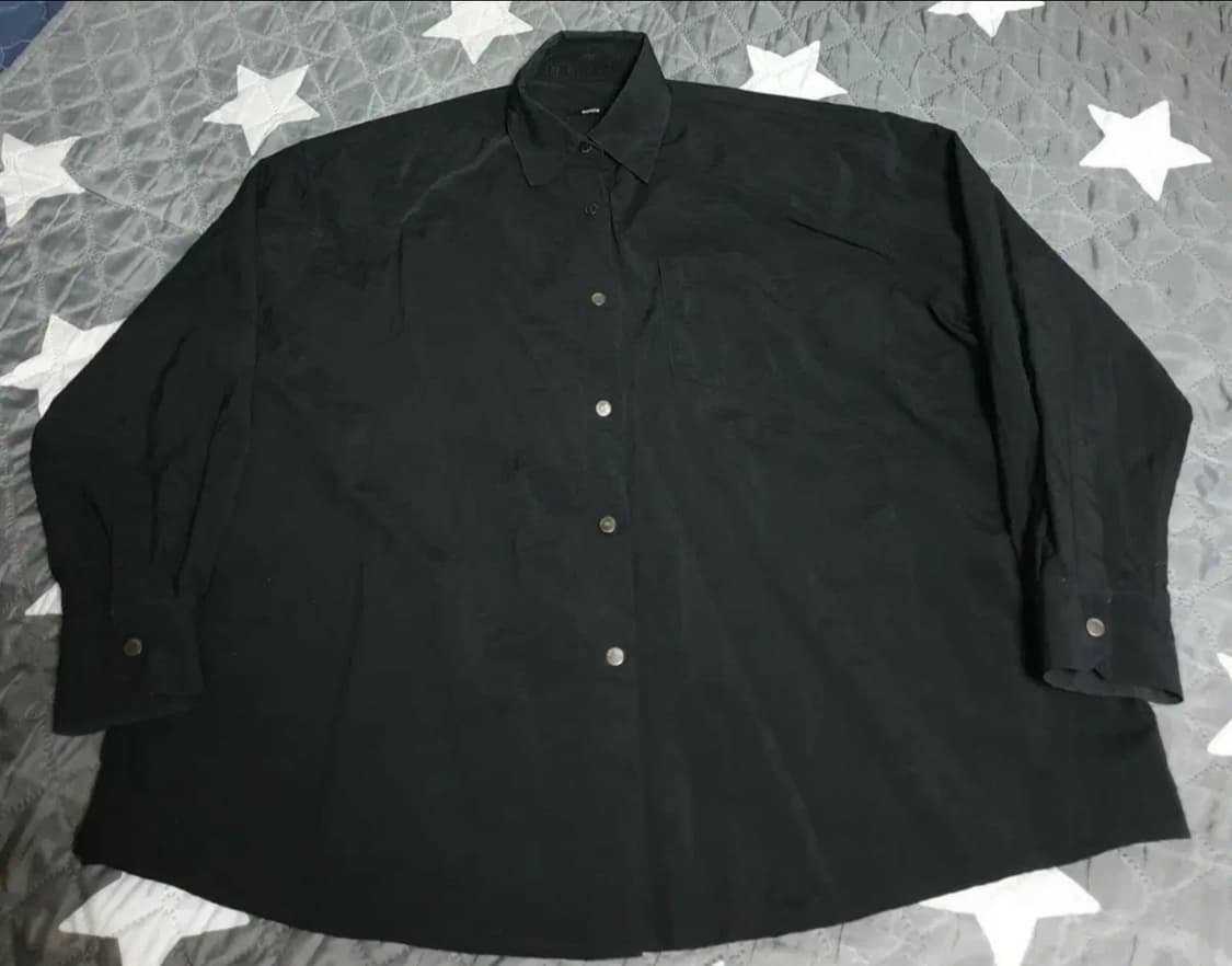 EUNOIA 유노이아 나일론100% 오버 셔츠 블랙 (F) 상품이미지1