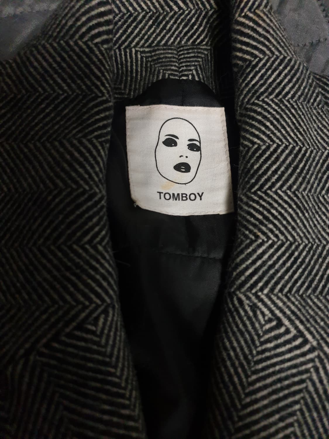 톰보이 빈티지 울혼방 헤링본 코트 (M) 상품이미지3