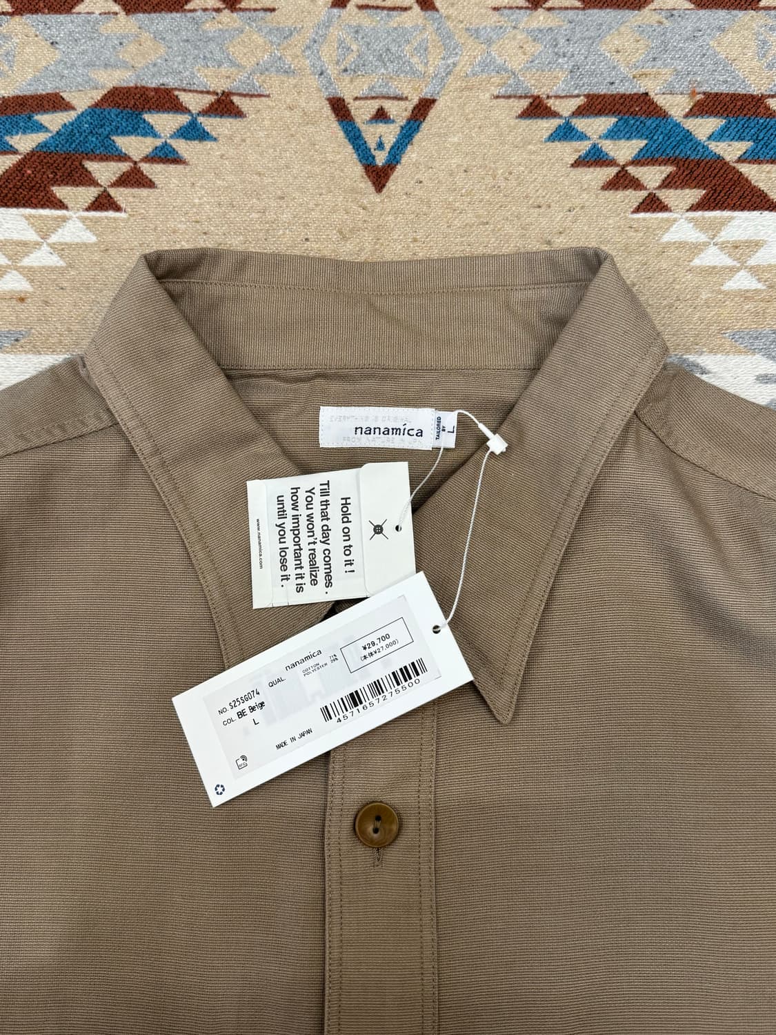 [L] 나나미카 유틸리티 파나마 셔츠 베이지 상품이미지2