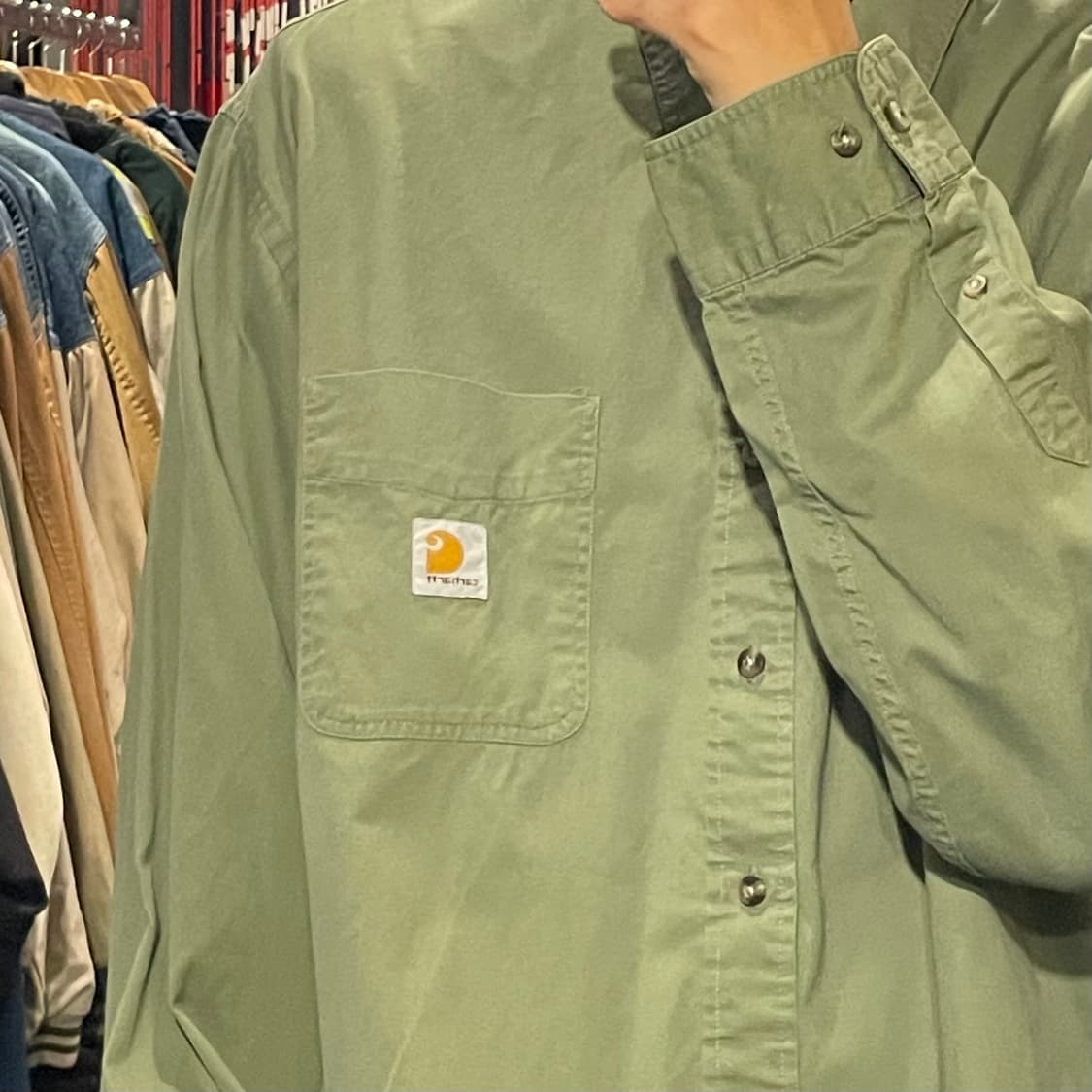 [IM] carhartt 칼하트 올리브 긴팔셔츠 상품이미지4