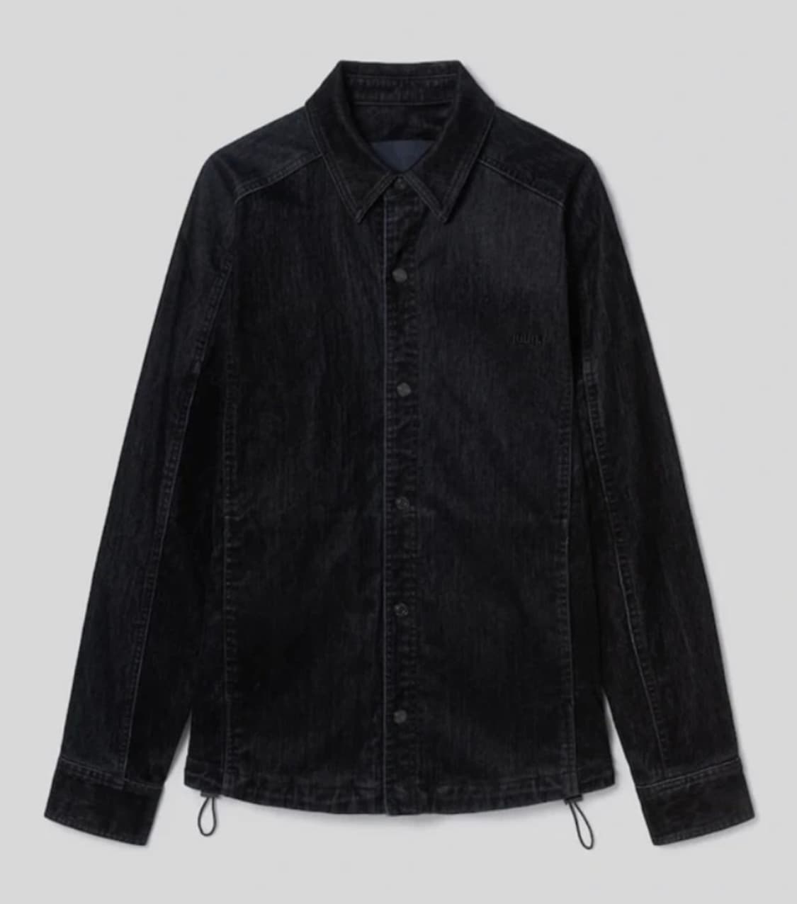 준지 25FW 슬럽벨벳 데님 코치 셔츠 블랙 48 상품이미지1
