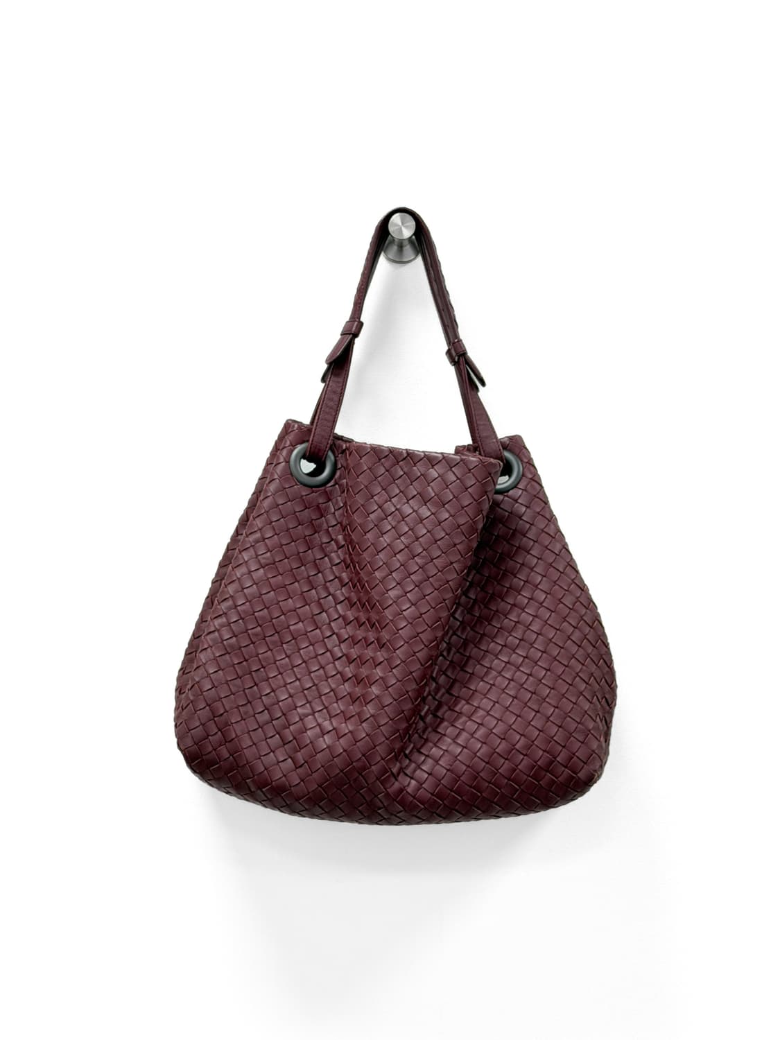 보테가베네타 인트레치아토 레더 호보백 버건디 상품이미지3