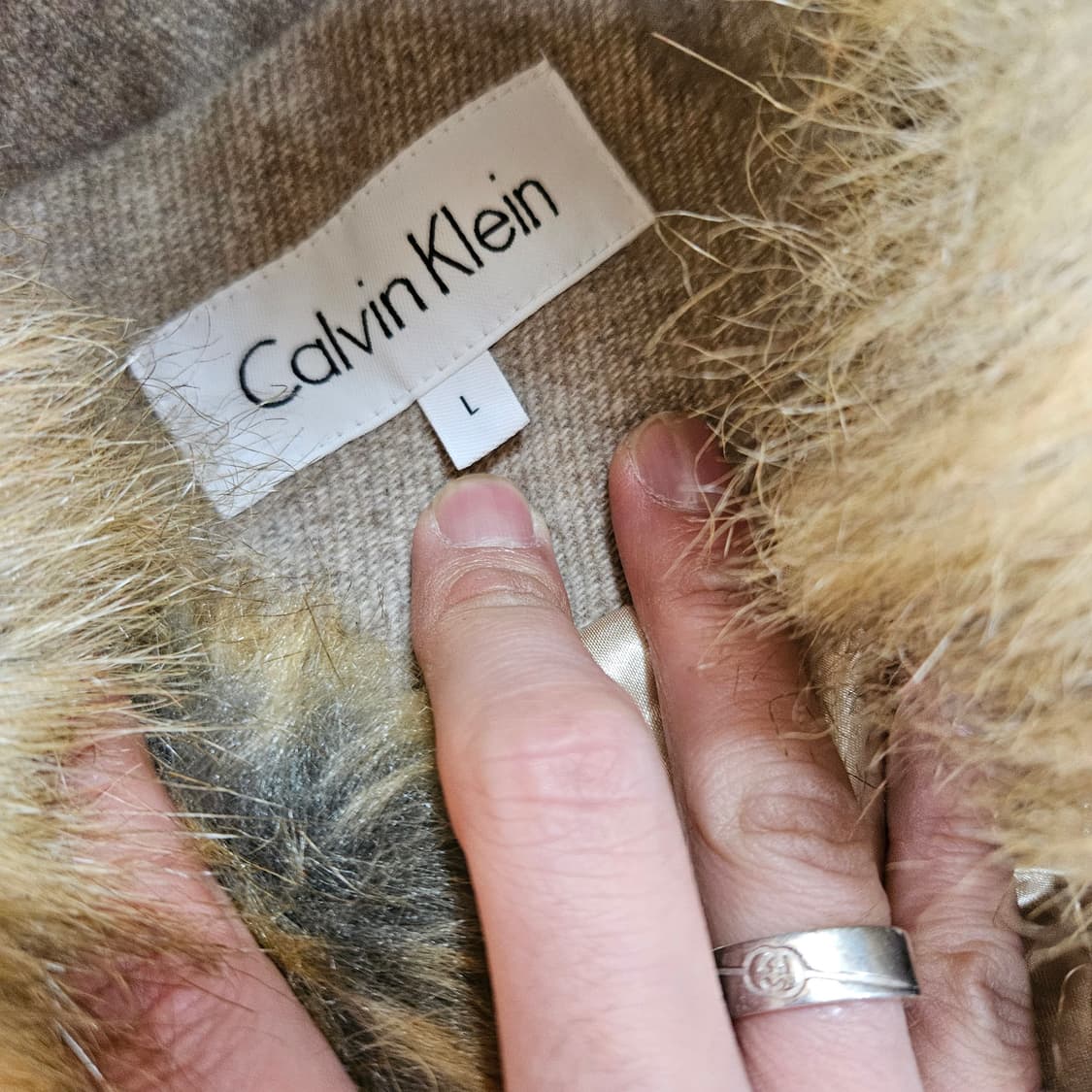 켈빈클라인 울 가죽스트렙 집업 후드 하프 자켓 L size 상품이미지8