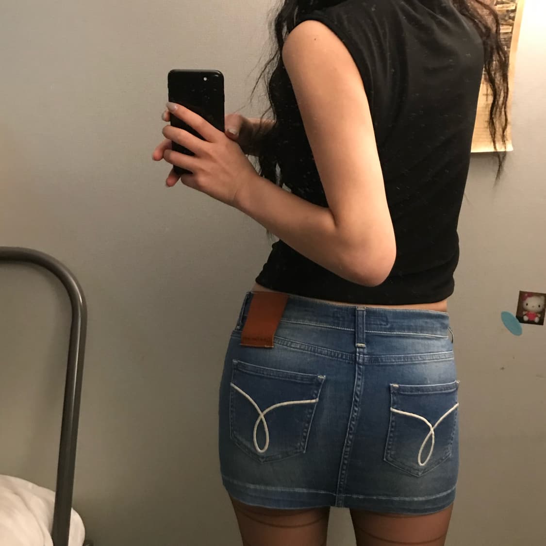 Calvin Klein 캘빈클라인 로우 워싱 데님 초미니스커트 상품이미지1