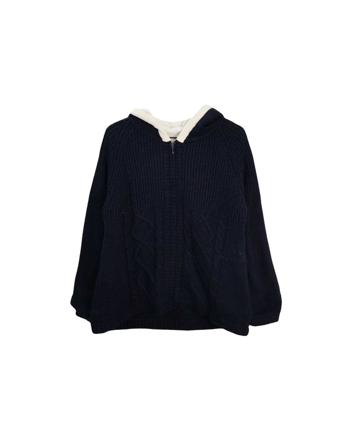 Jpn Navy Knit Zip Up Hoodies 상품이미지3