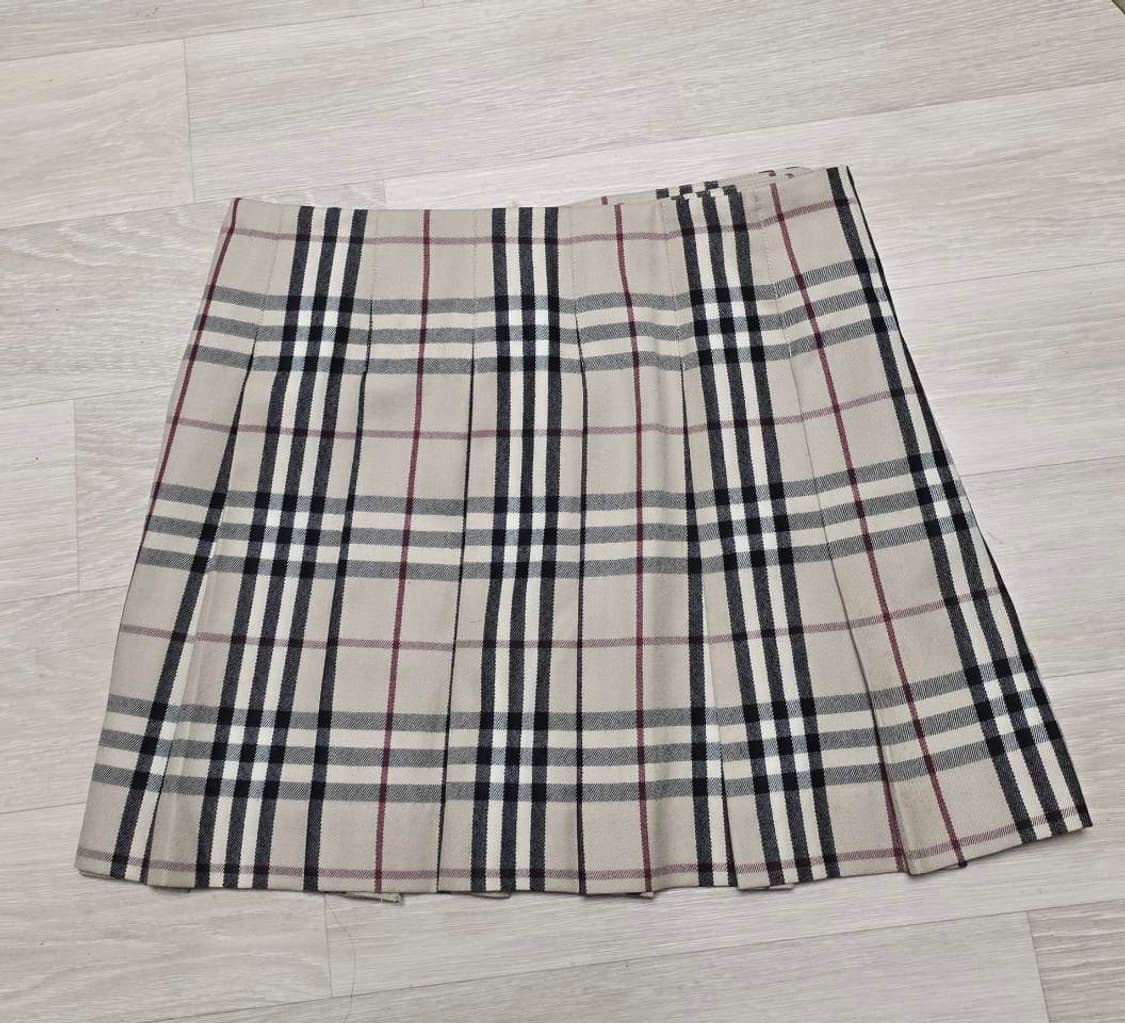 버버리 플리츠 랩 스커트 usa4 28~30 정품  상품이미지2