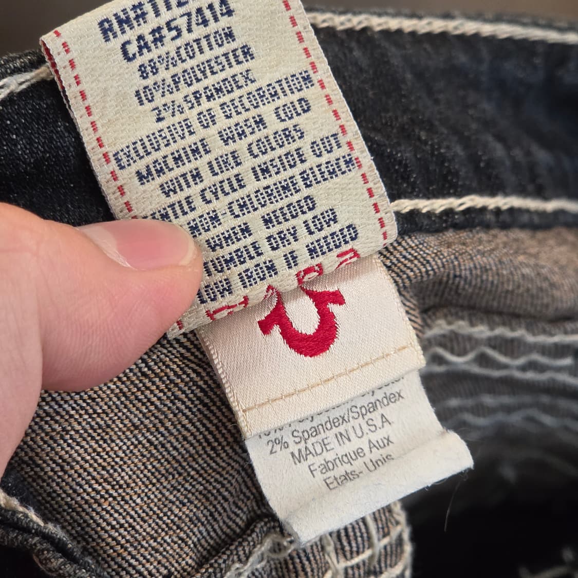 트루릴리전 USA 진청 부츠컷 데님팬츠 상품이미지10