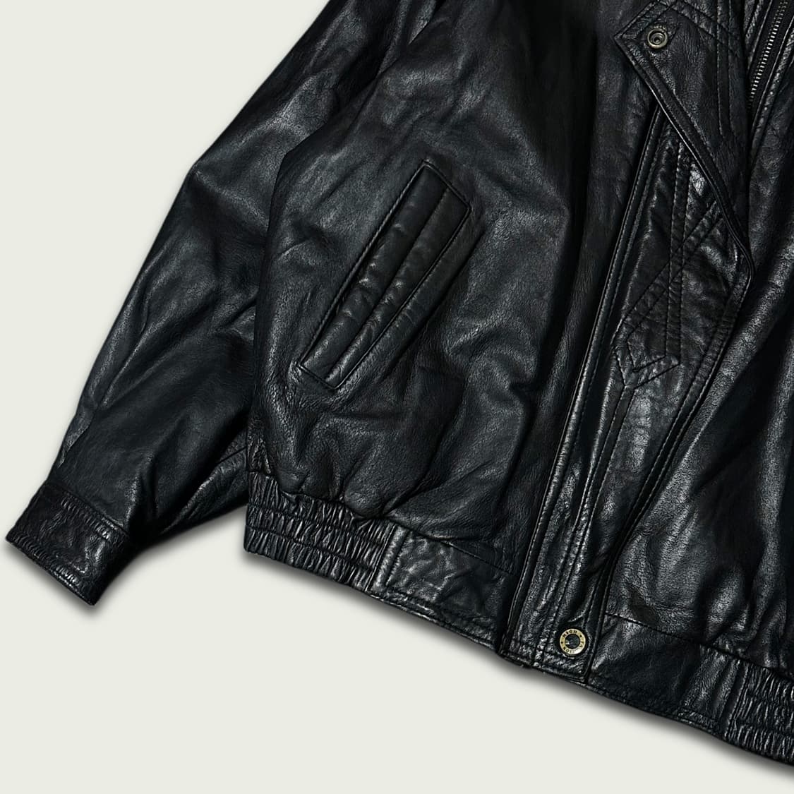 소가죽 크롭 봄버 상품이미지3