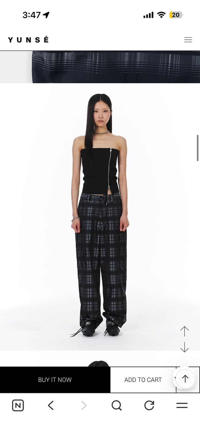 yunse 윤세 체크 카고 팬츠 2 상품이미지1