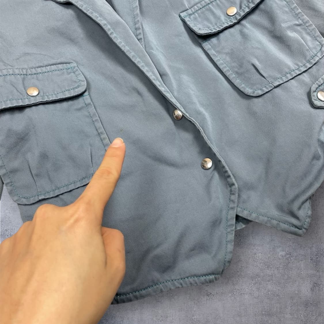 아떼 바네사브루노 스카이블루 코튼 숏 자켓 36 상품이미지7