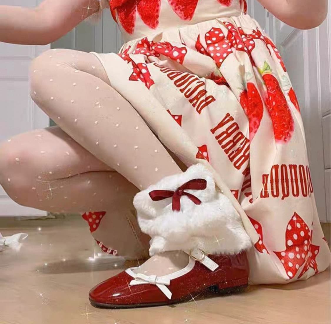 양산형지뢰계 레그워머 스나계 캐캐체 핀터깔 y2k 고딕 고스펑크 로리타 상품이미지1