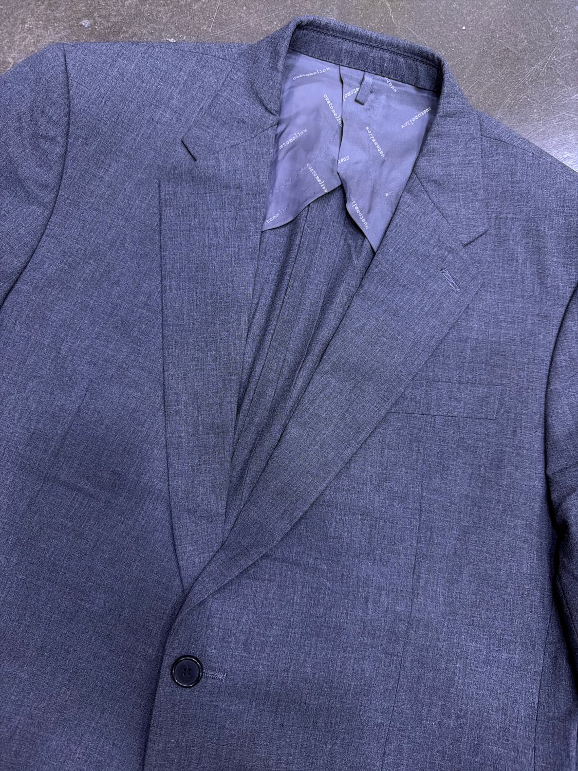 Customellow 커스텀멜로우 싱글 투버튼 그레이 자켓 110 상품이미지3