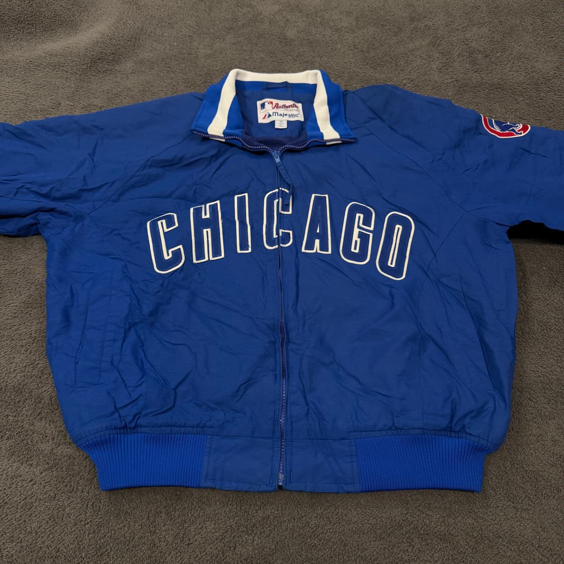 [정품/M] 마제스틱 시카고컵스 블루 스타디움 바시티 자켓 상품이미지3