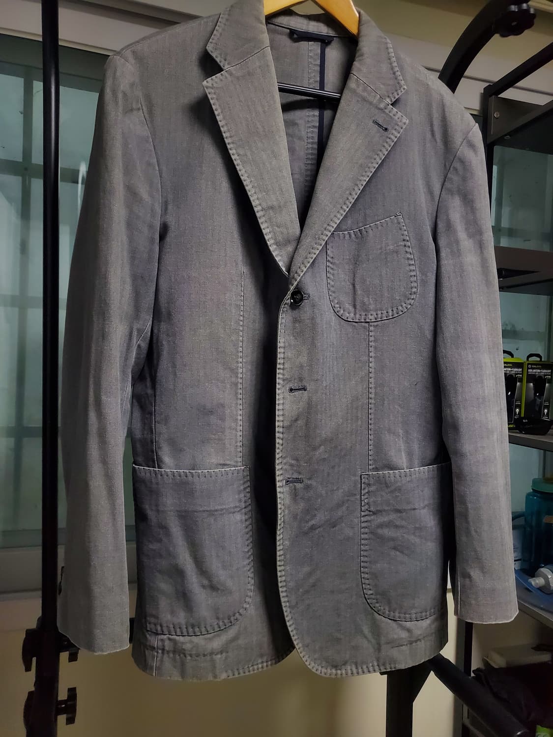 솔티 그레이 데님 자켓 블레이저 상품이미지1