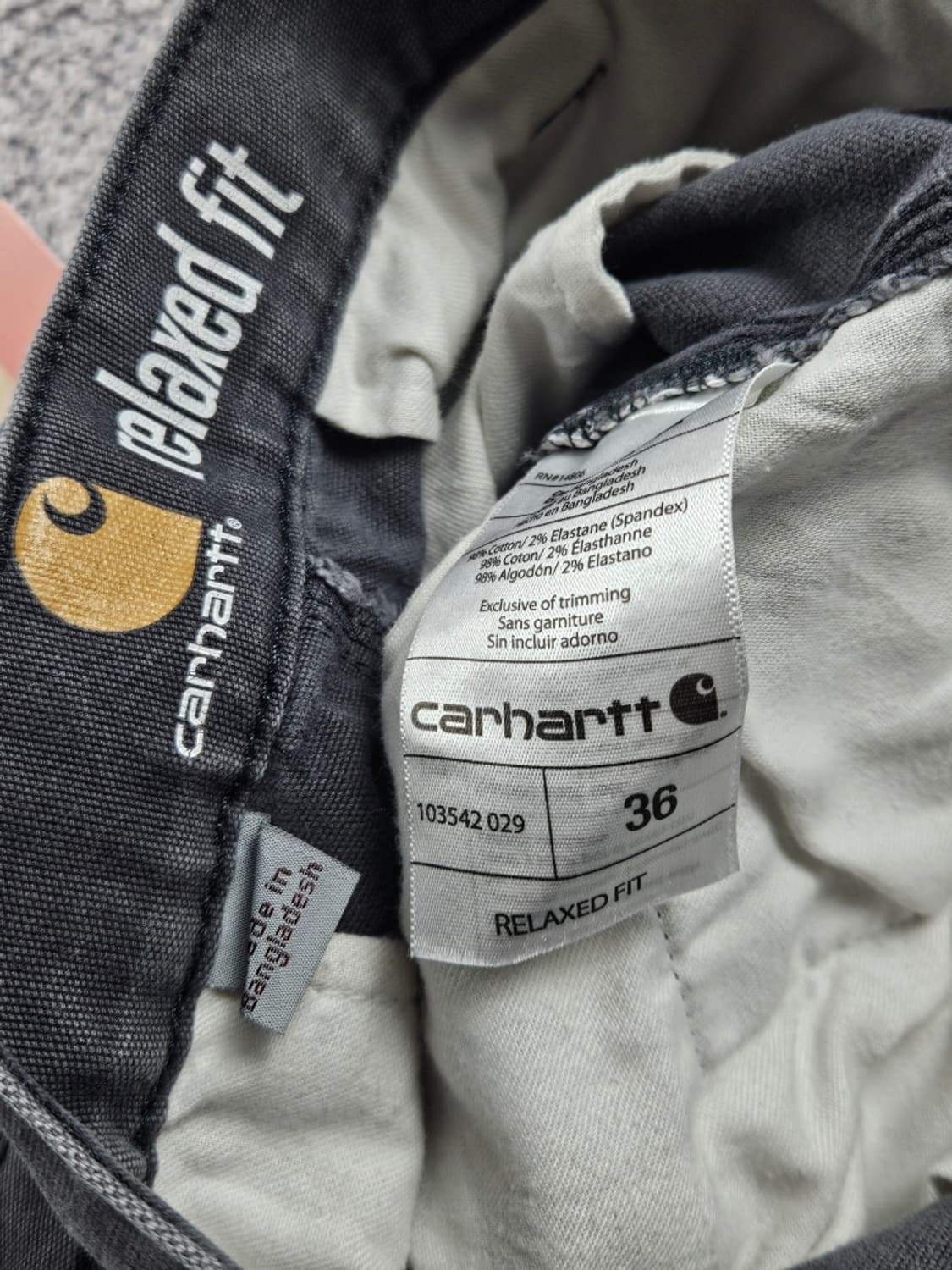 칼하트 코튼캔버스 카고 워크 쇼츠 반바지 ( 36" ) / 11360 상품이미지7