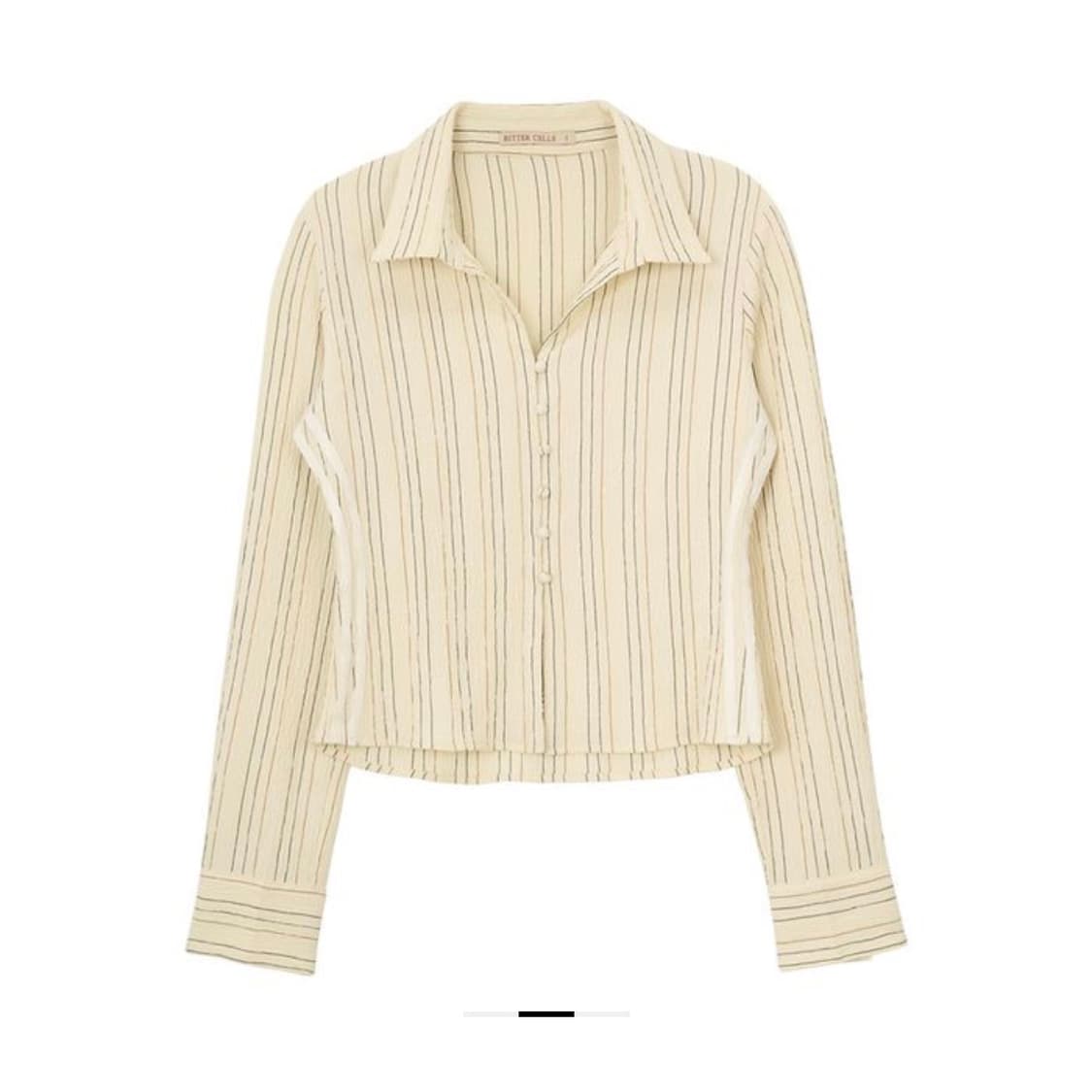 비터셀즈 블라우스 아이보리 fiction line blouse ivory 상품이미지1