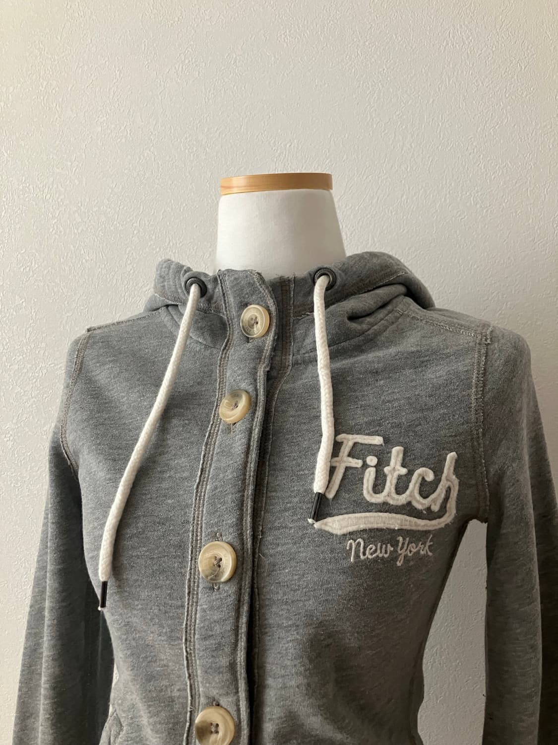 아베크롬비 버튼 후드집업 xs y2k후드집업 딱붙핏 상품이미지2