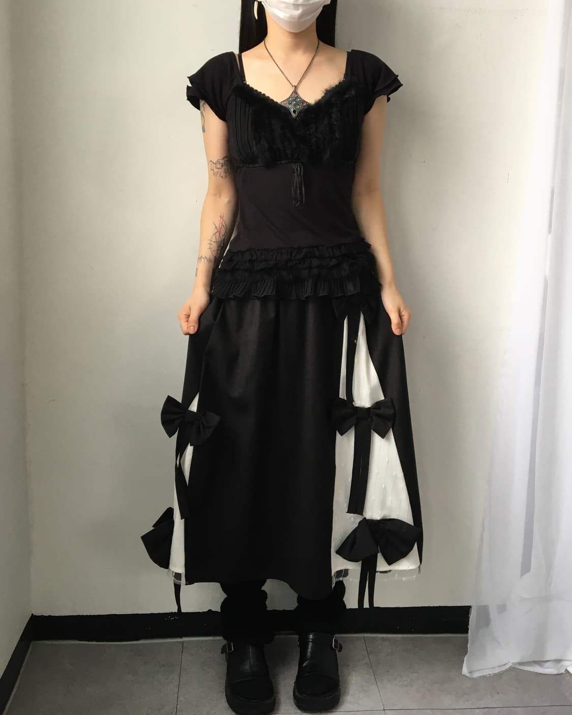 Ribbon point skirt 상품이미지5