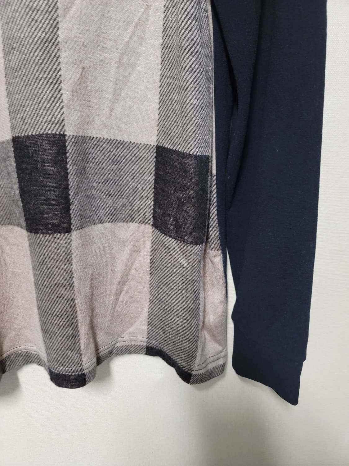 닥스 골프 체크배색 긴팔 카라티 상품이미지4