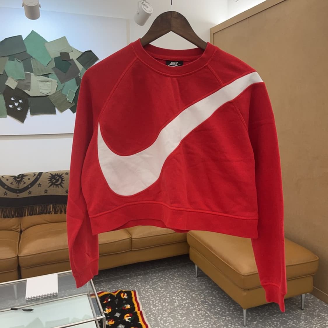 나이키 우먼 nsw 빅스우시 크롭 기모 맨투맨 L C06415 상품이미지3