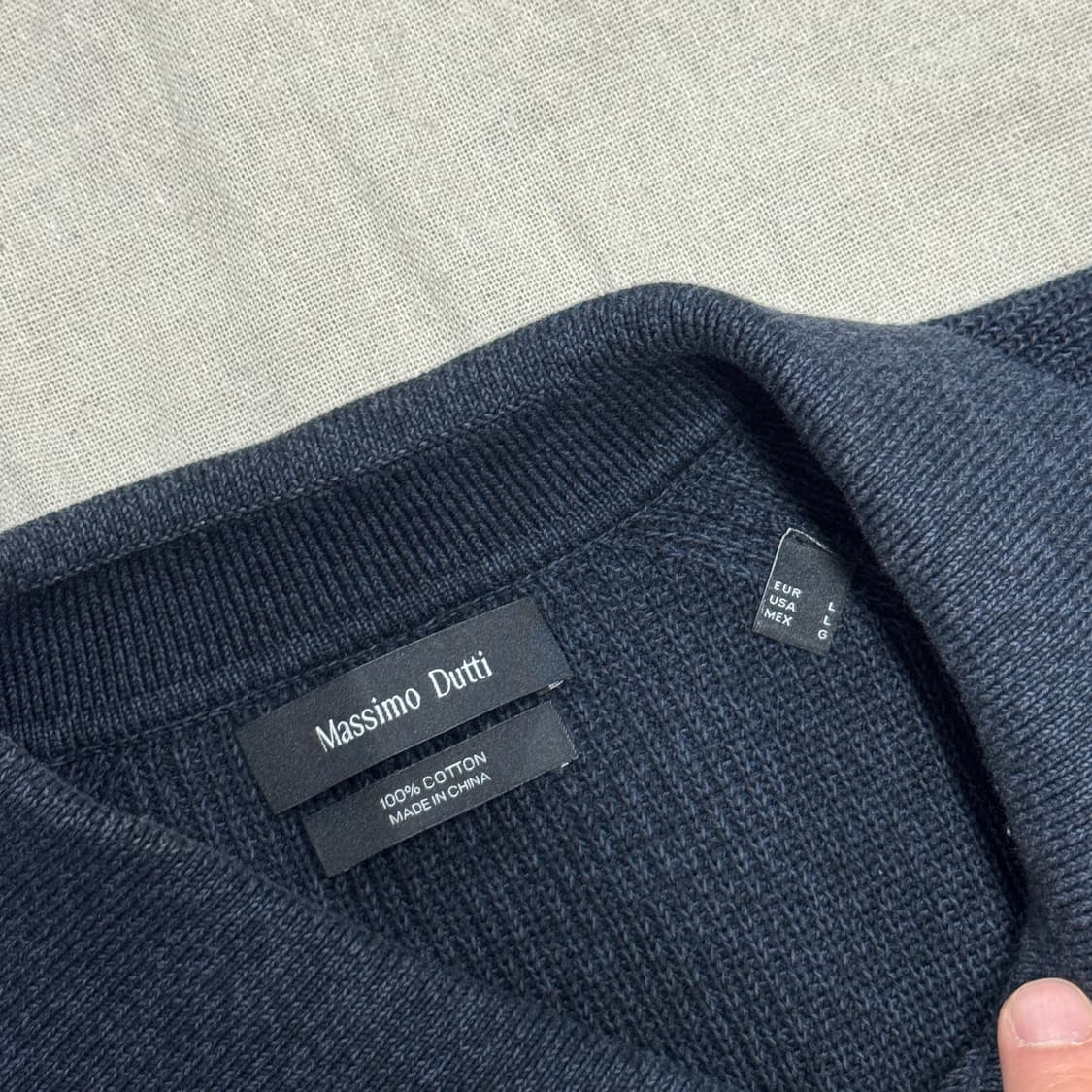 마시모두띠 블루블랙 카라 가디건 L(105) 상품이미지5