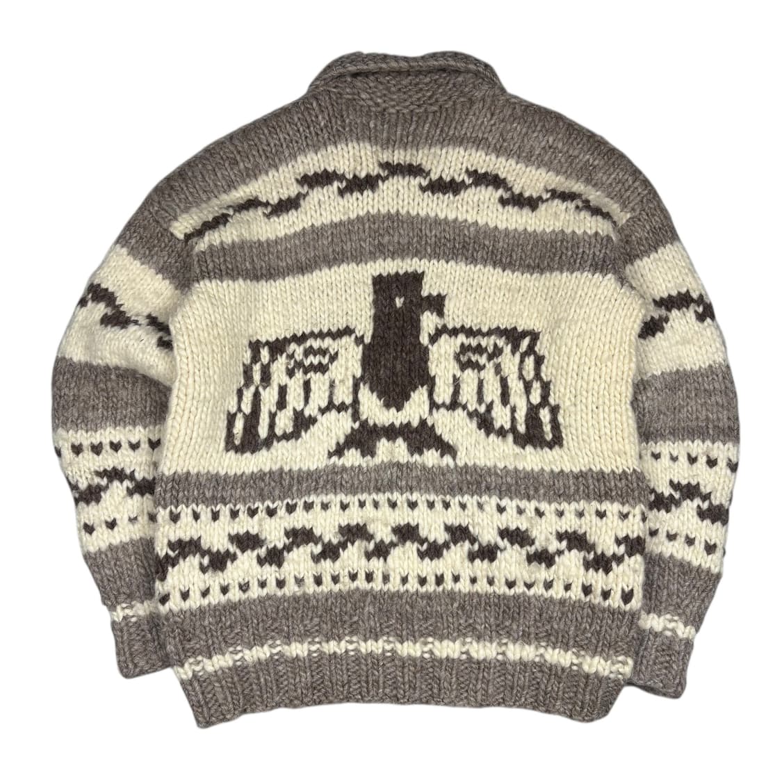 Flyer Hook 썬더버드 패턴 캐나다 코위찬 니트집업 상품이미지3