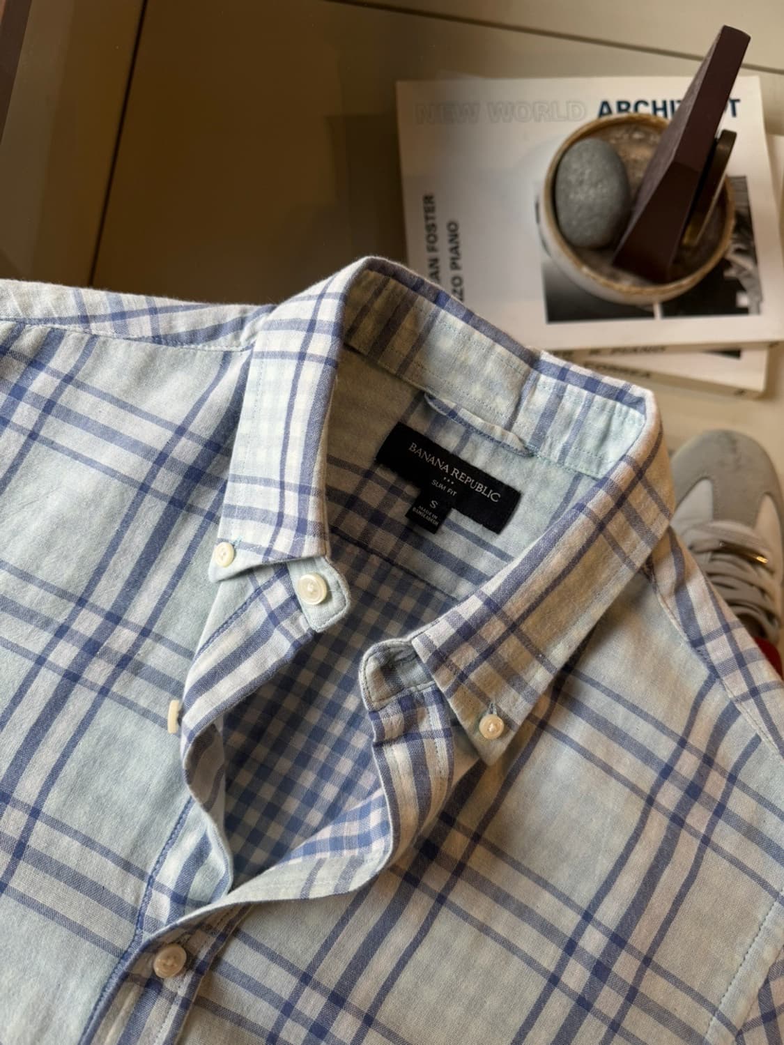 바나나 리퍼블릭 버튼다운 셔츠 슬림100 상품이미지9