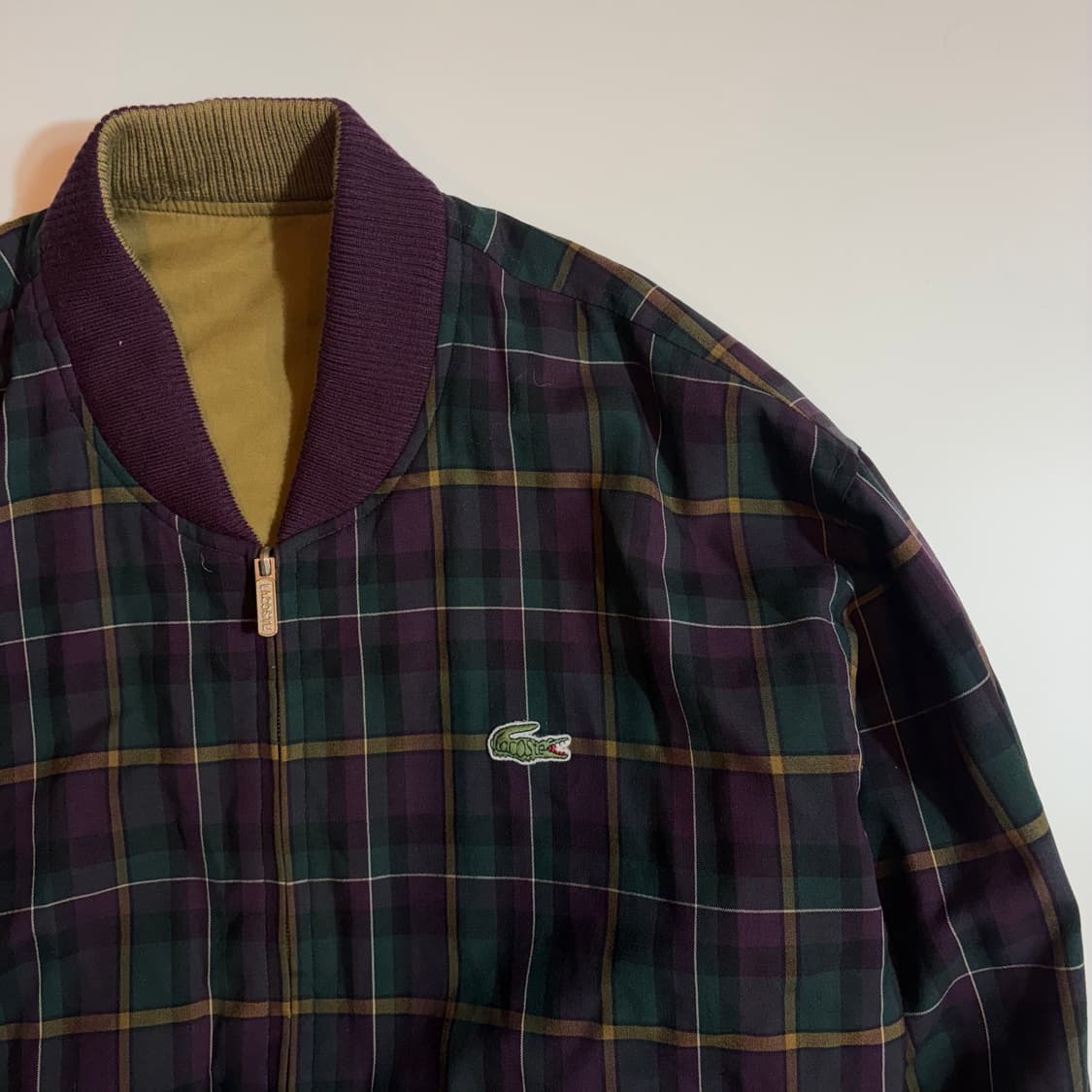 라코스테 체크 리버시블 블루종 자켓 상품이미지2