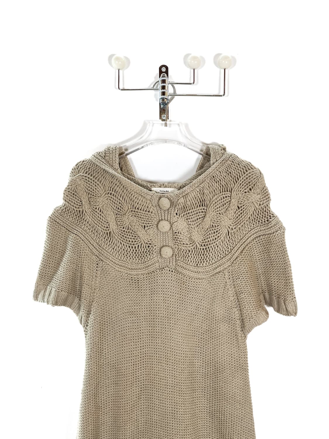 빈티지 니트 후드 원피스 상품이미지2