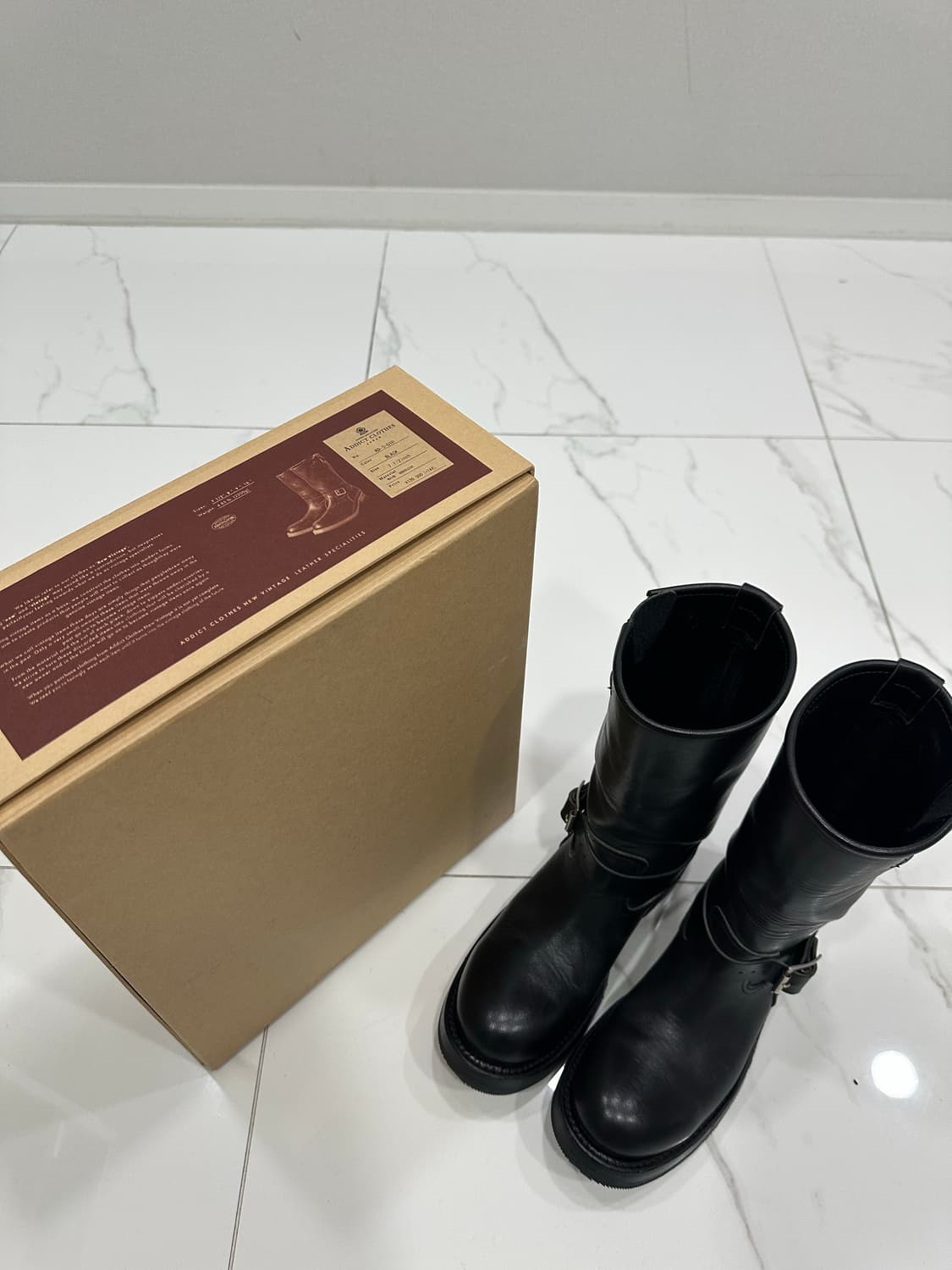 어딕트클로즈 홀스하이드 엔지니어 부츠 7.5D 상품이미지2