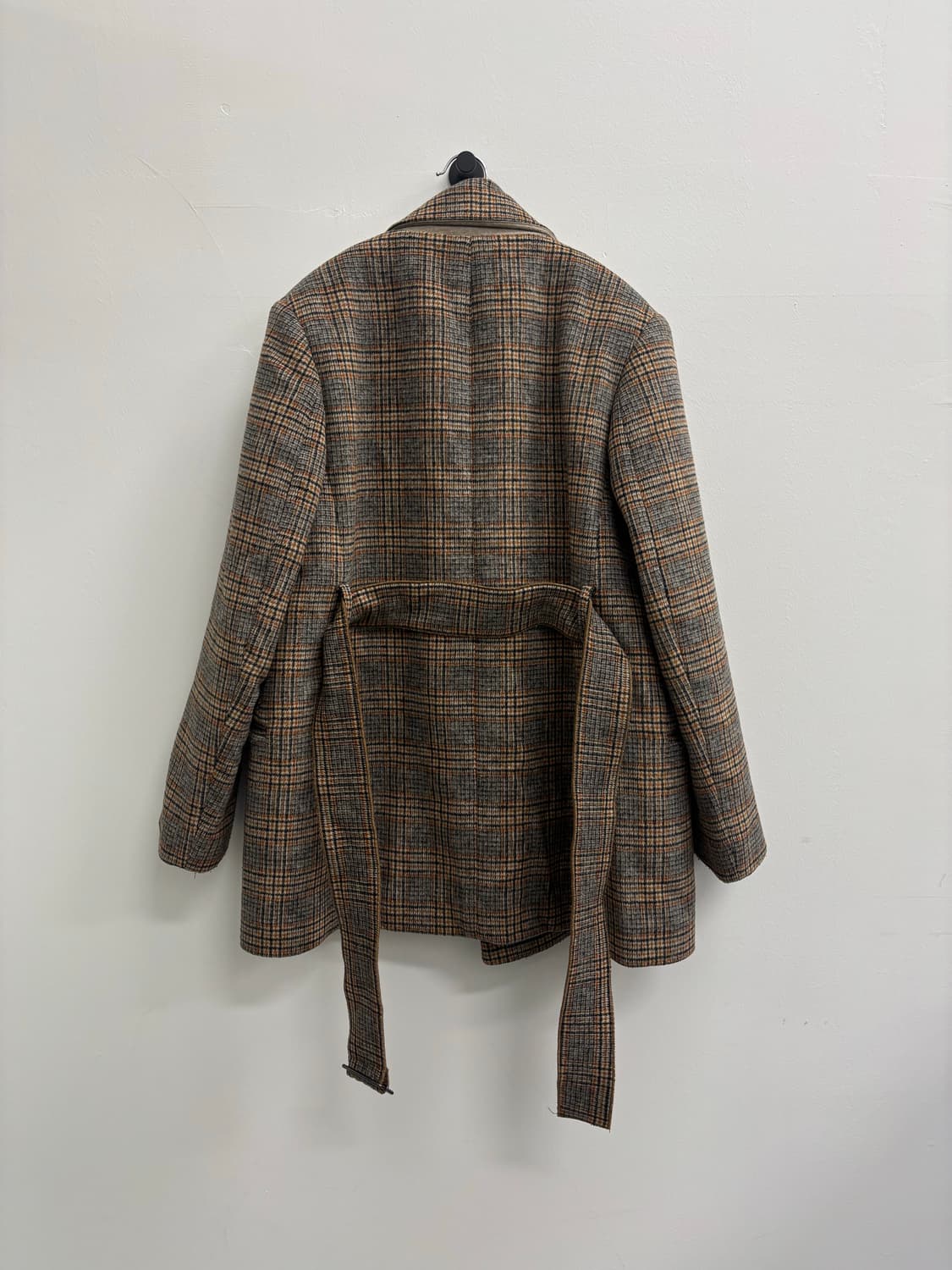 ORR 오르 체크 패턴 벨티드 코트 자켓 상품이미지2