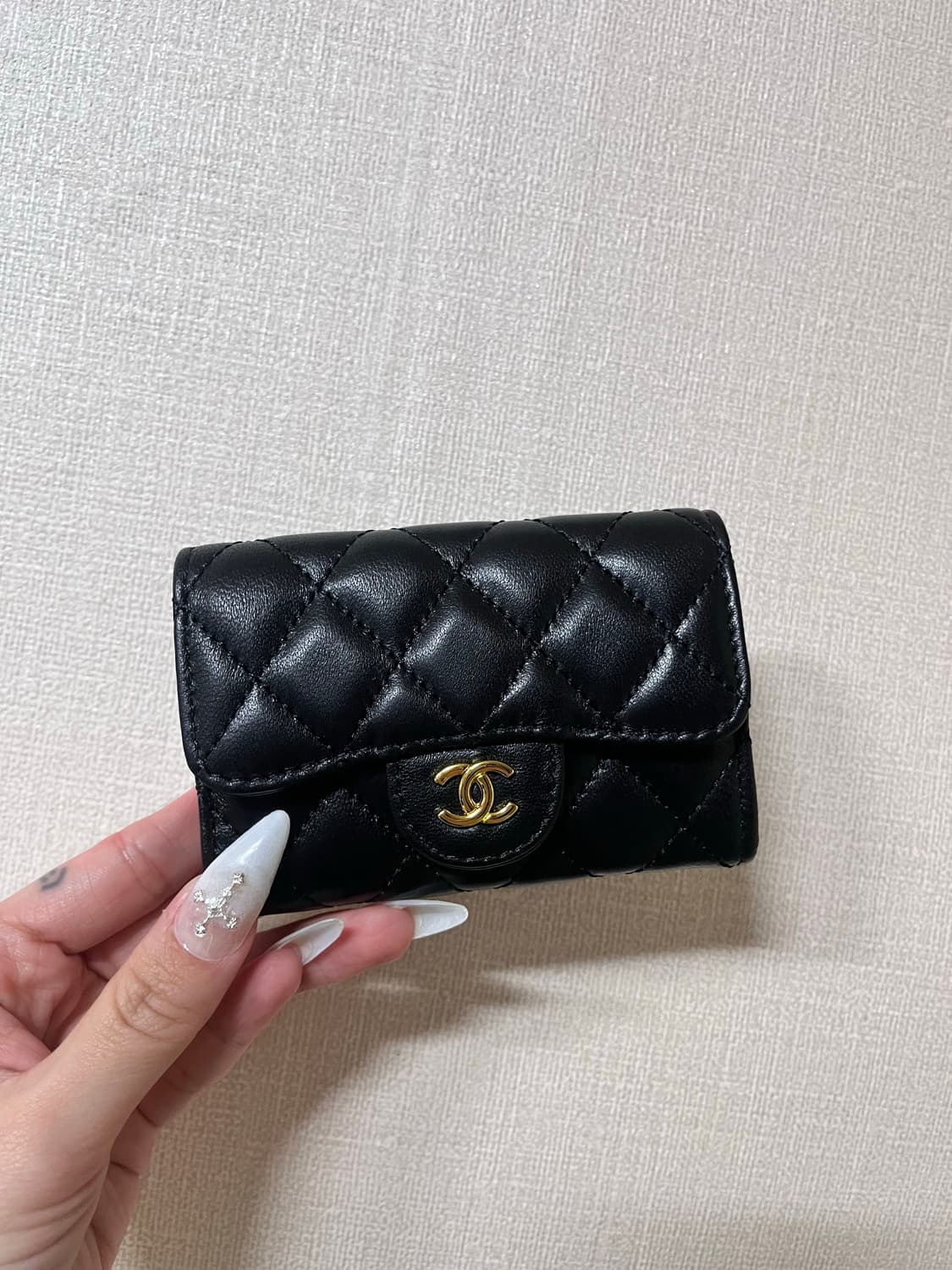 샤넬 퀄팅 카드지갑 금장 상품이미지1