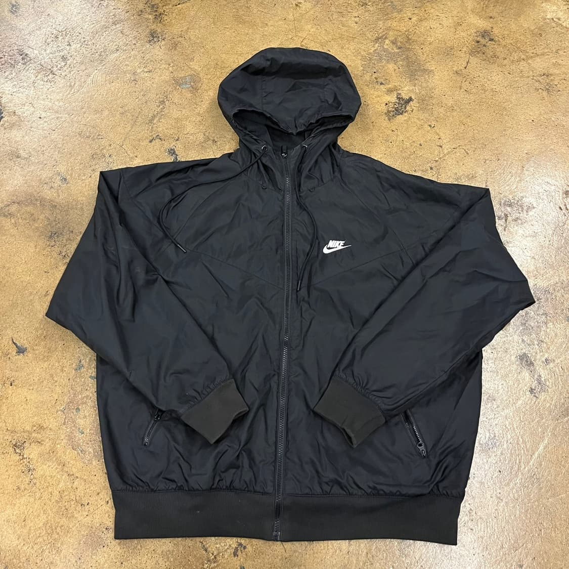 [정품/XL] 나이키 블랙 바람막이 후드 집업 b18 상품이미지2