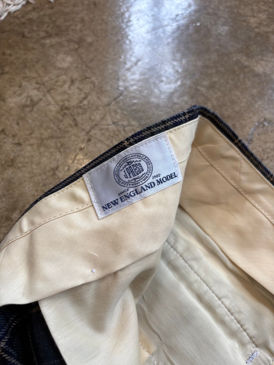 90s Jpress 울 투턱 체크 슬랙스 상품이미지4