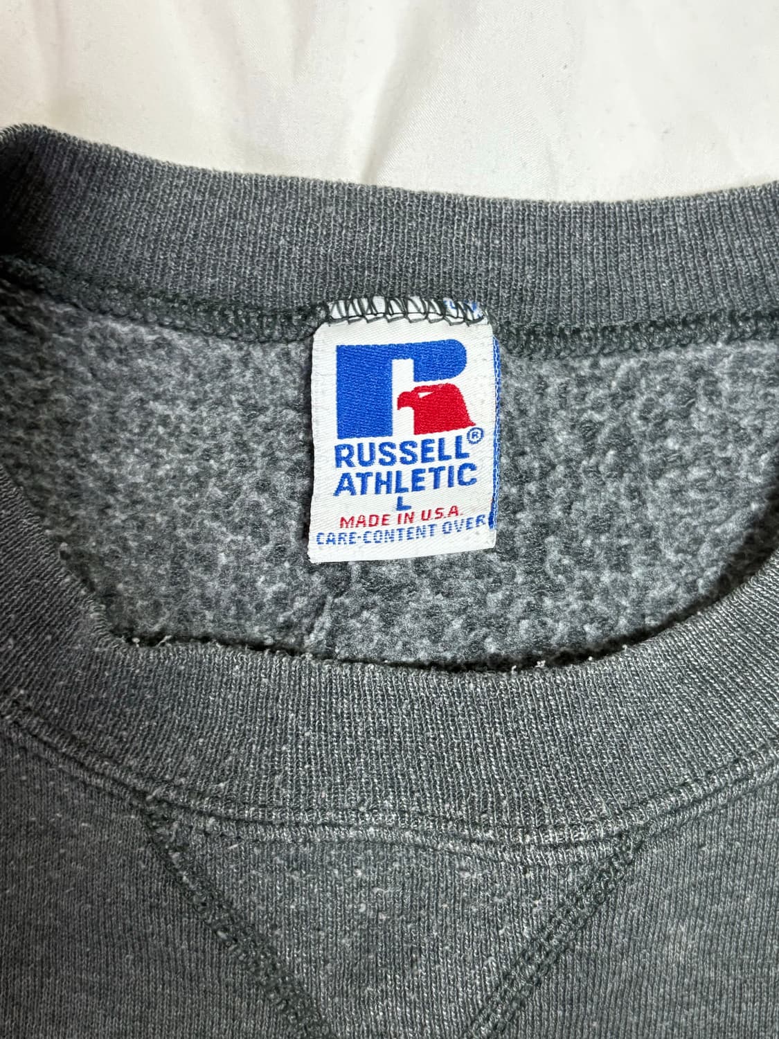 [L] USA 러셀 빈티지 스웻 맨투맨 90s 그레이 상품이미지4