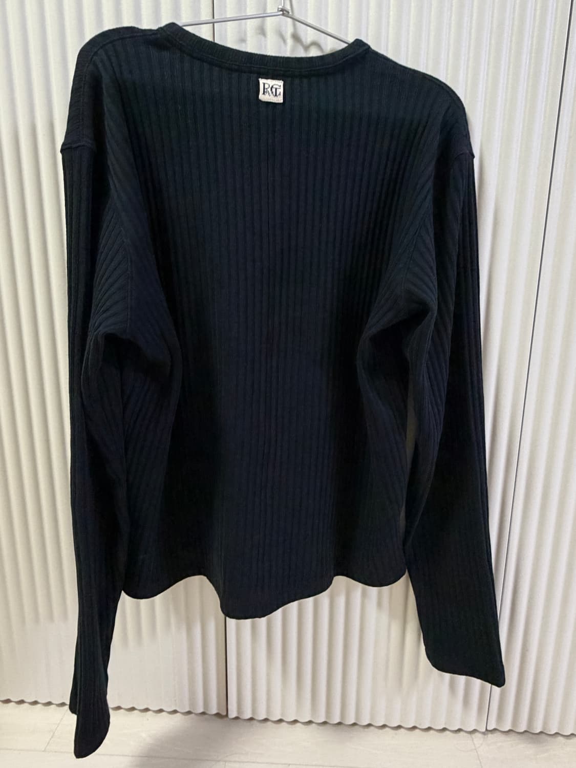 렉토 RC 로고 자카드 패치 헨리넥 블랙 M 상품이미지4