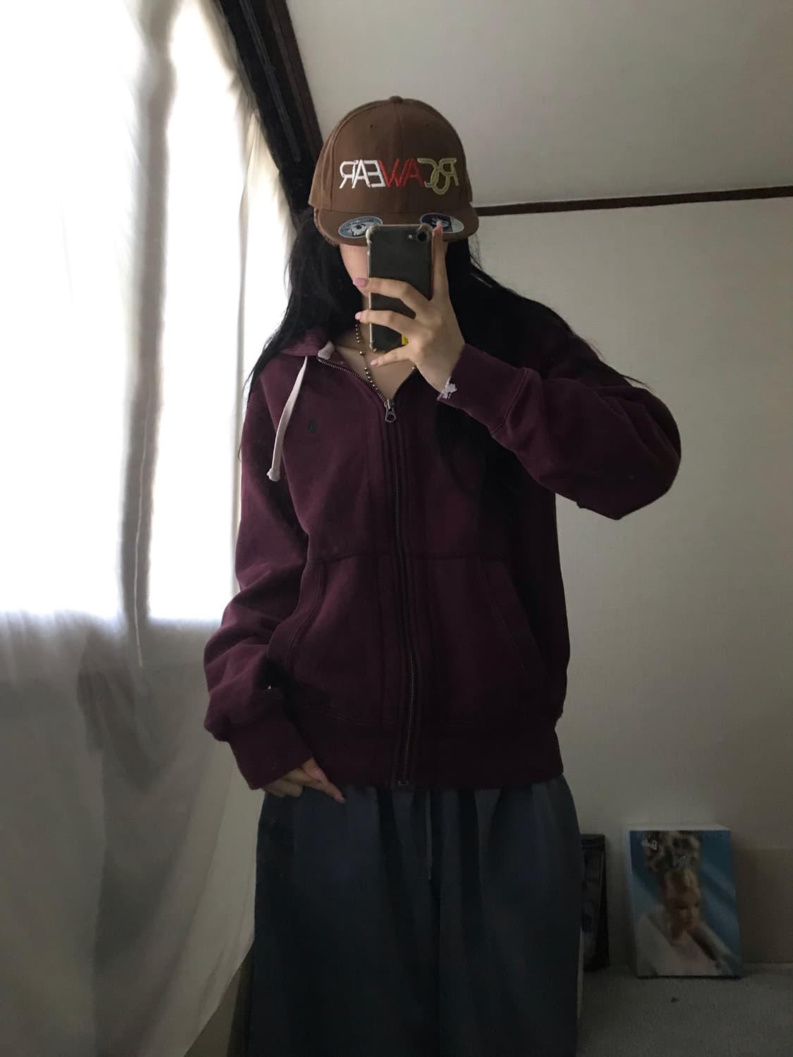 폴로 버건디 후드집업 상품이미지4