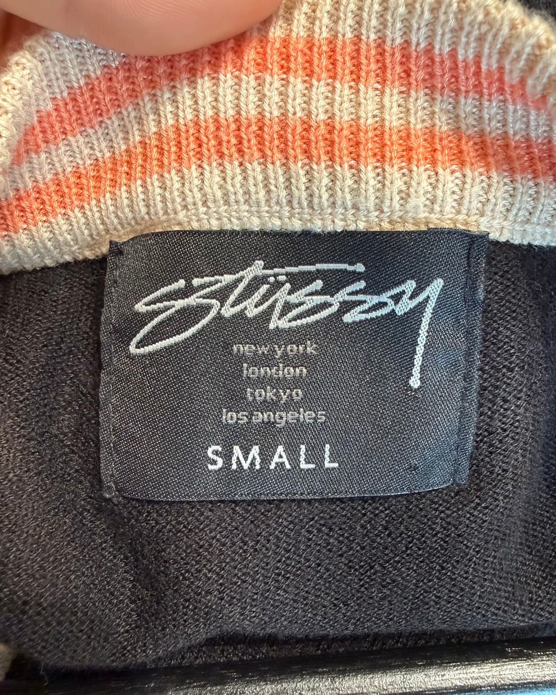 스투시 블랙 스트라이프 가디건  상품이미지8