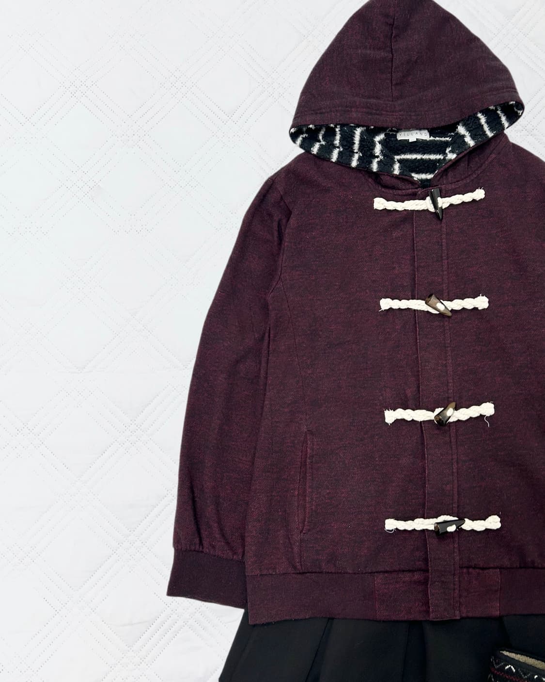 ꒰ঌ 버건디 떡볶이 후드 가디건 ໒꒱ 상품이미지2