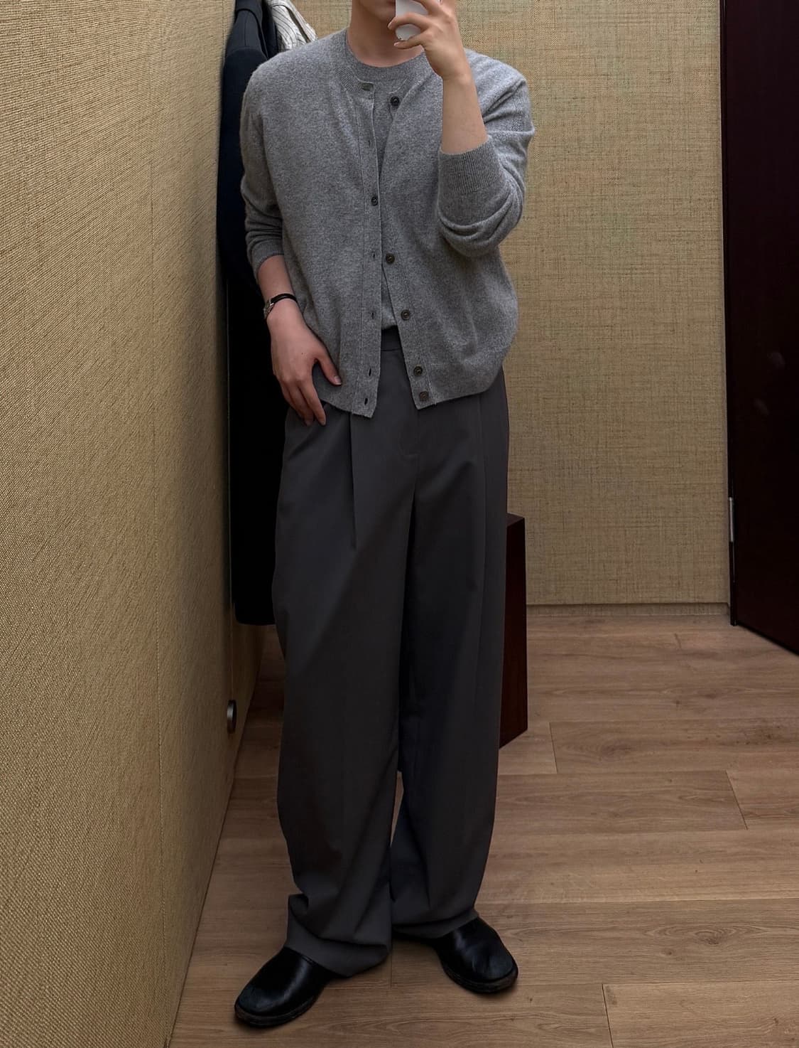 [M]렉토 레이어드 가디건 그레이 상품이미지7