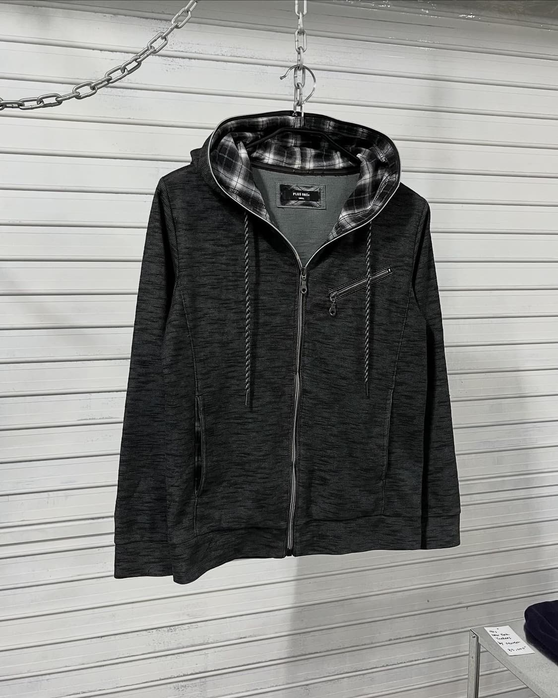 plus one zip detail hood zip up 상품이미지2