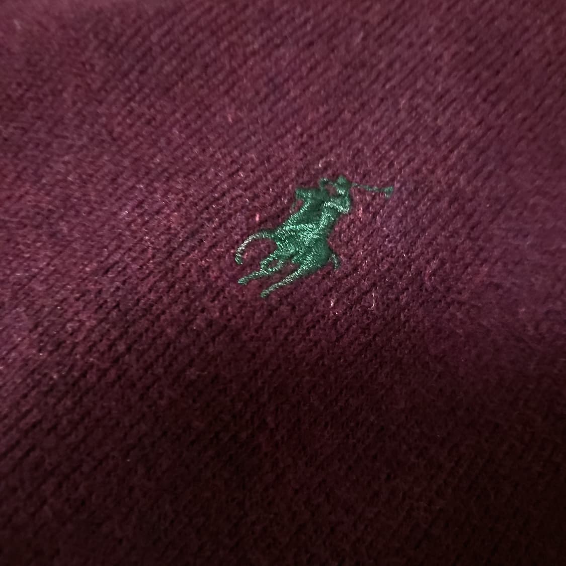 폴로 랄프로렌 빈티지 숄카라 맨투맨 스웻셔츠 : 버건디 상품이미지3