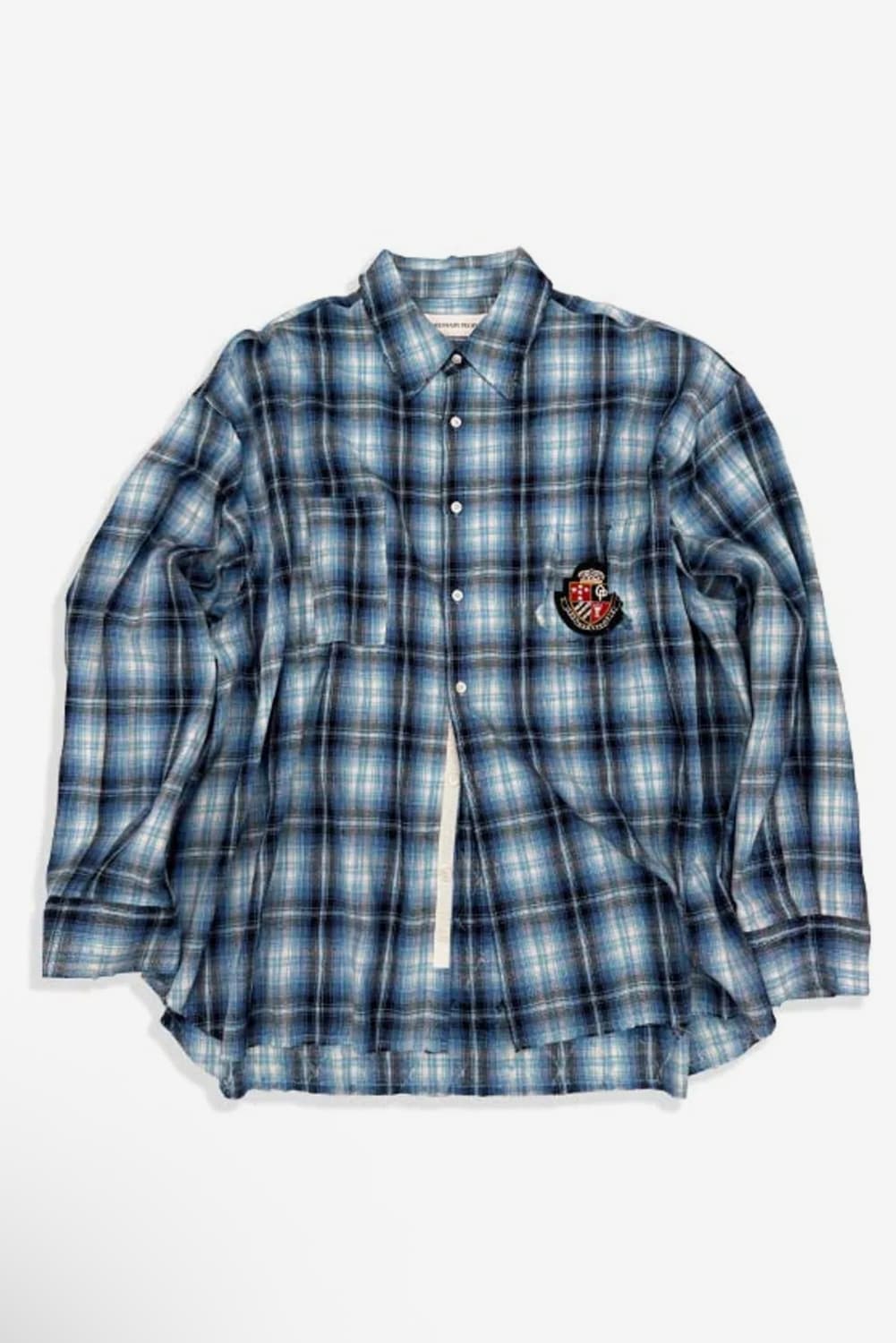 오디너리피플 블루 체크 셔츠 상품이미지4