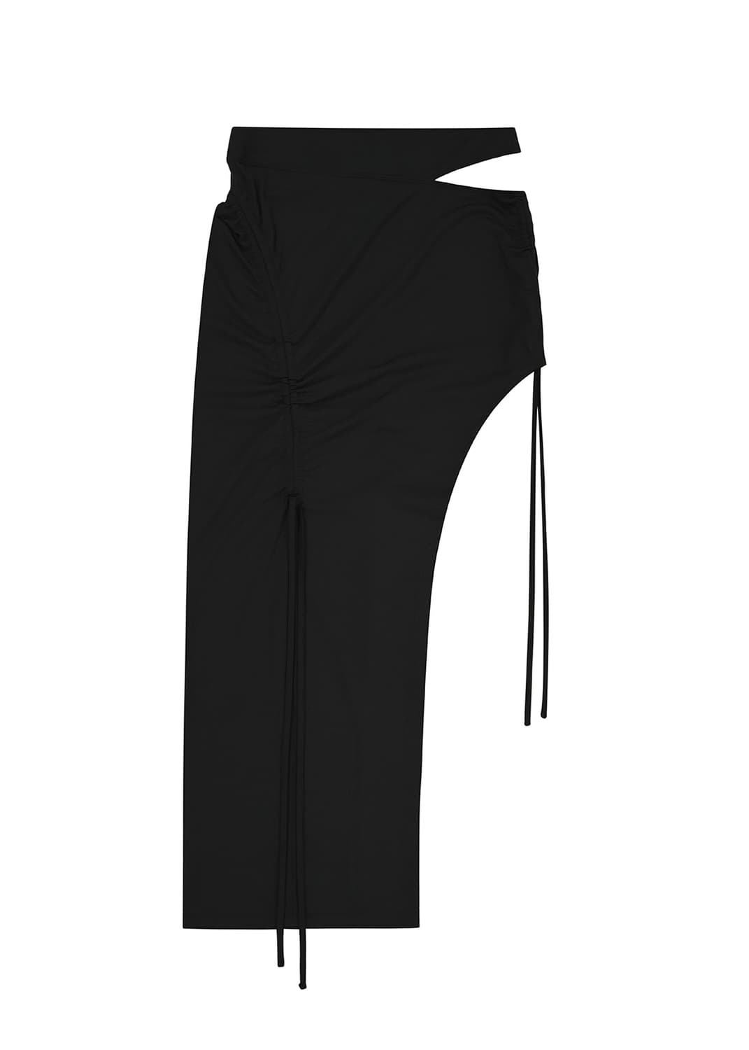 [BOHEMSEO] CURVED SLIT SKIRT, BLACK 상품이미지2