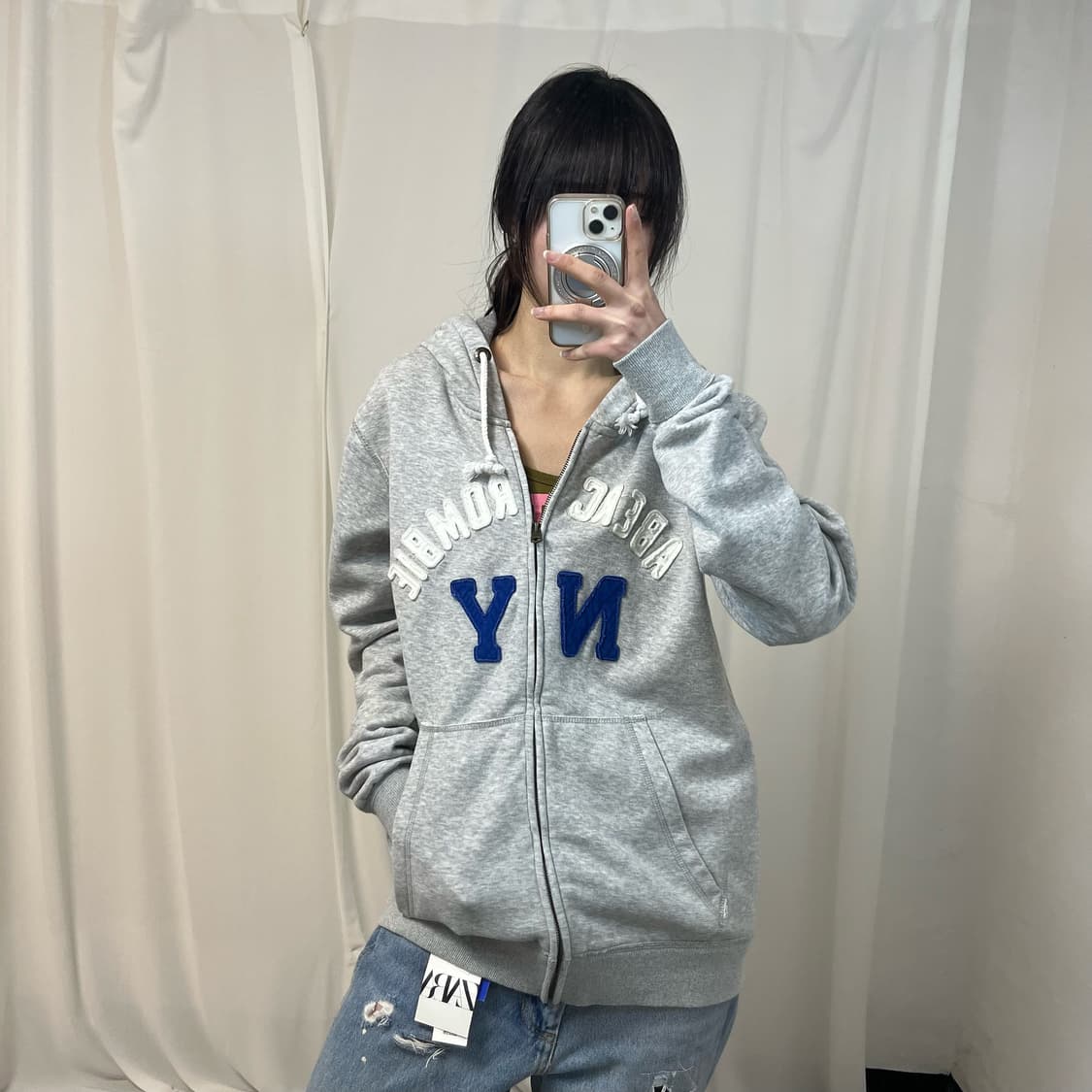 Abercrombie grey zip-up hoodie  상품이미지1