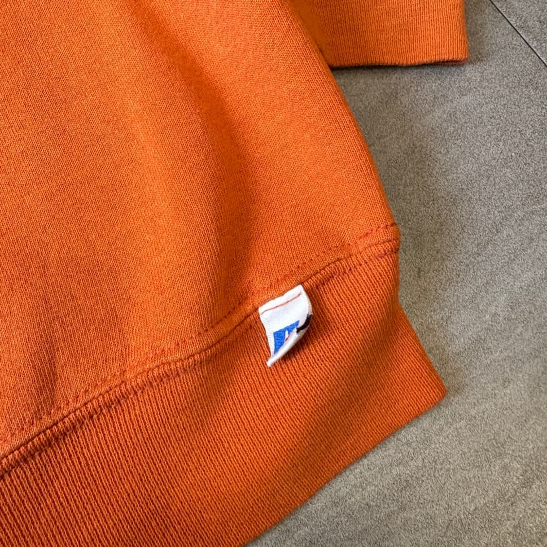 90s 90년대 멕시코 생산 러셀 블랭크 오렌지 스웻셔츠 상품이미지6