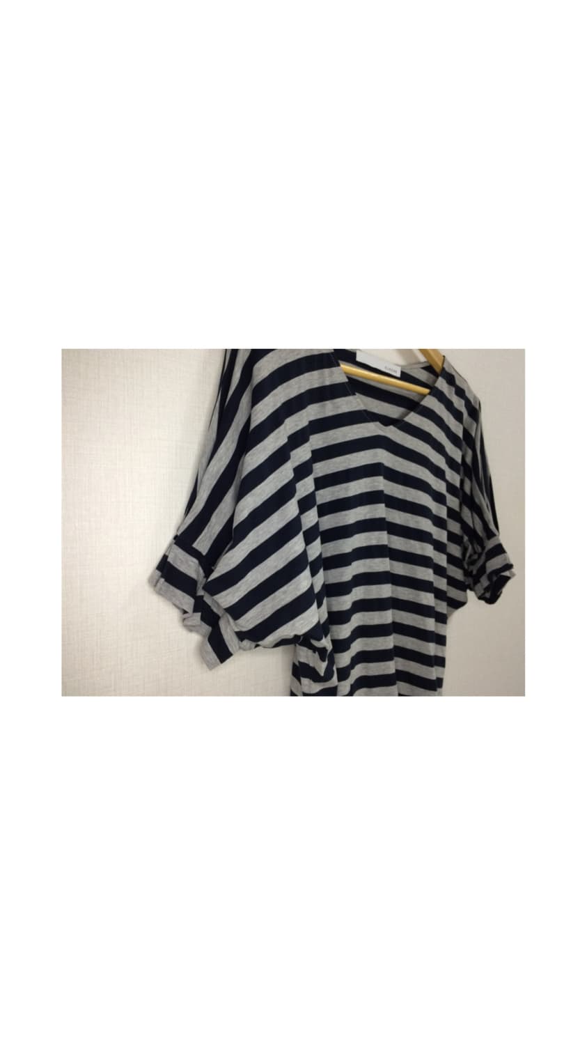 빈티지 그레이 네이비 스트라이프 탑 상품이미지4