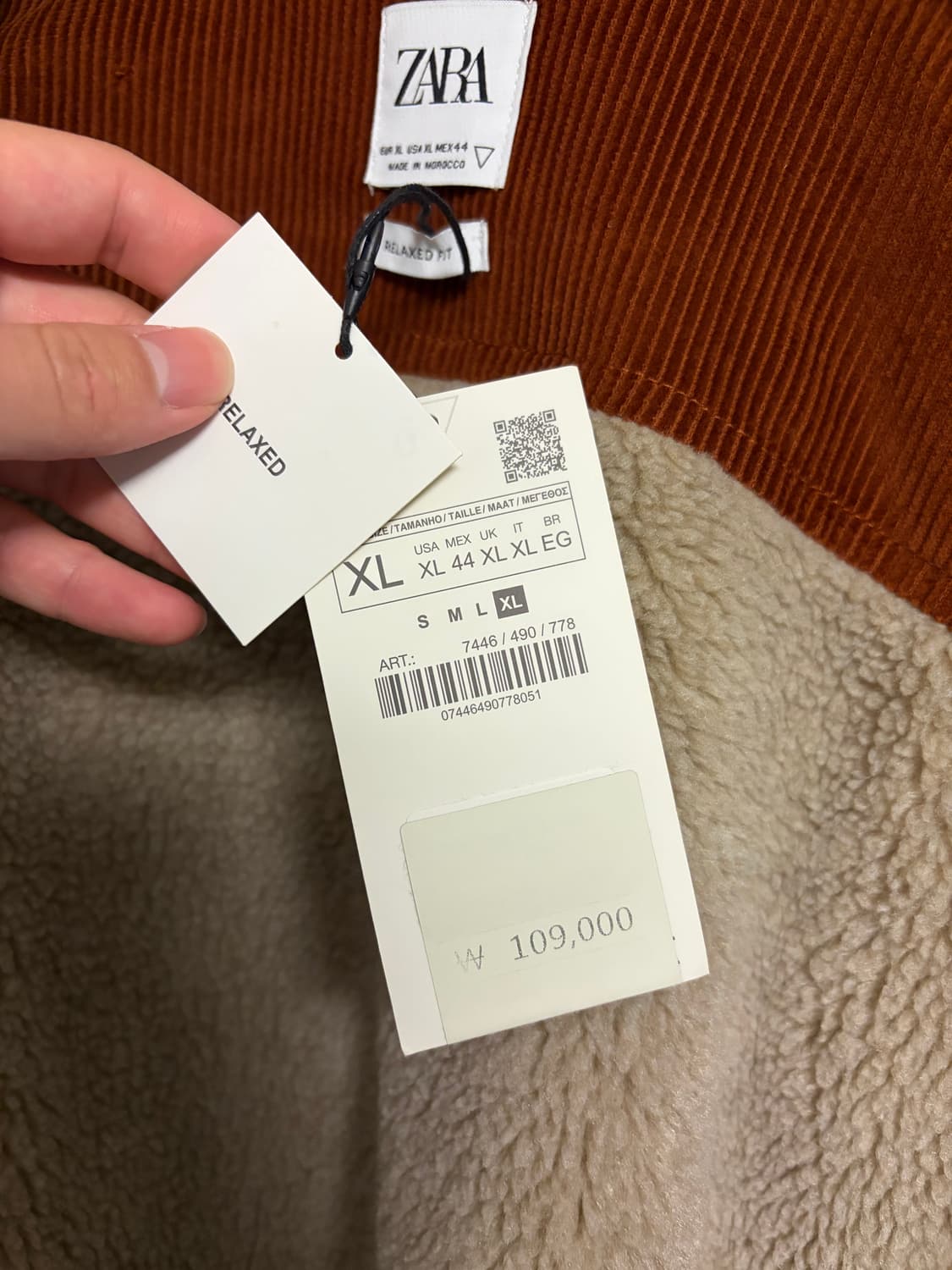 자라 코듀로이 자켓 XL 상품이미지4