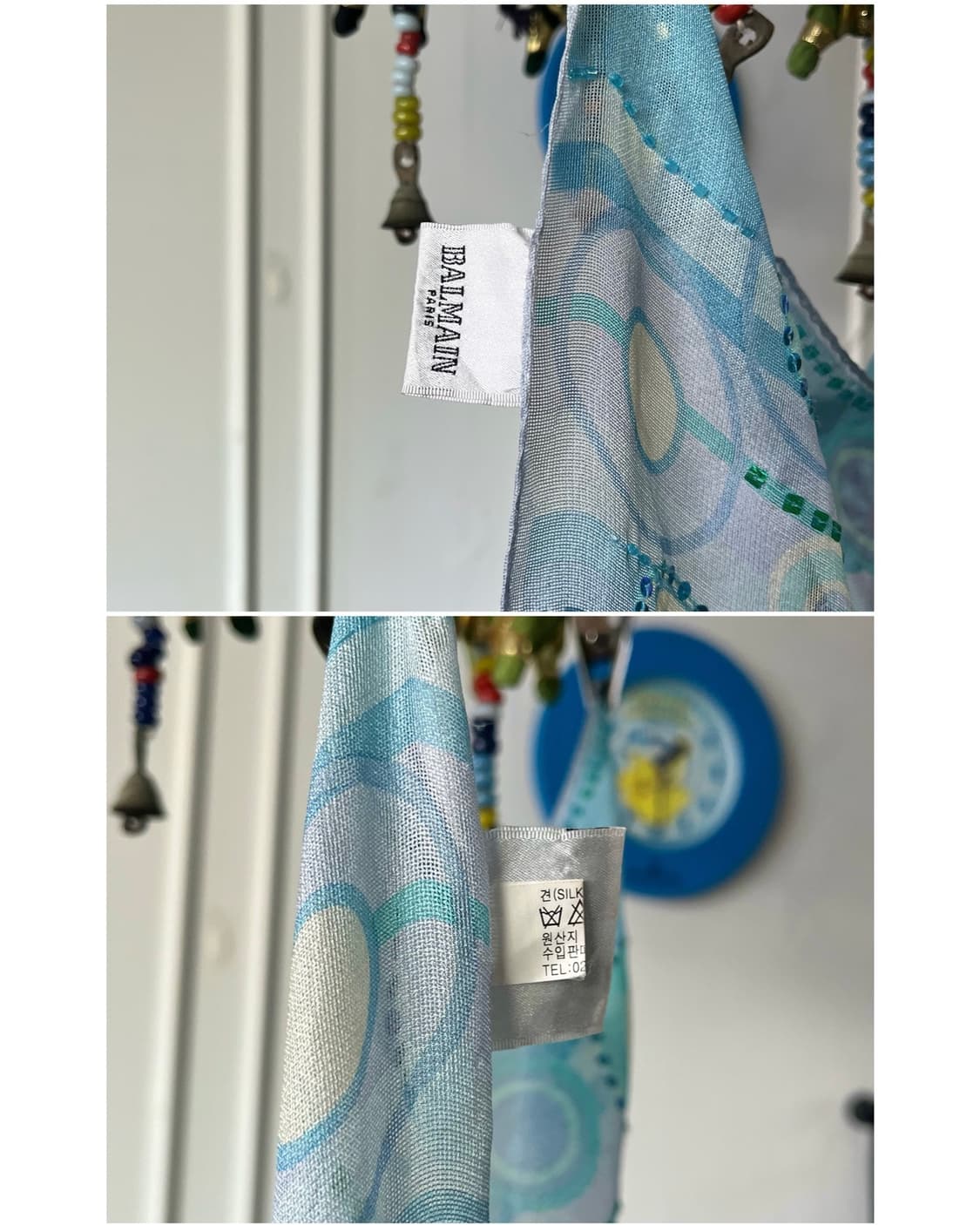 1990s BALMAIN Paris Silk Long Scarf 상품이미지6